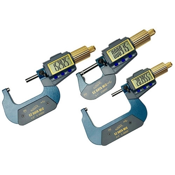 Igaging X-Large Display Electronic Bluetooth Capable Micrometer 0-3"/0-75mm 3 Piece Set, 35-054-U33 35-054-U33